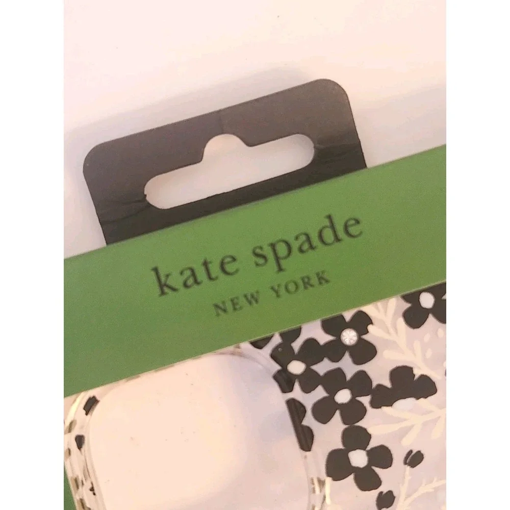 kate spade New York Case for iPhone 15/14 Plus w MagSafe Clear Floral Gold Black